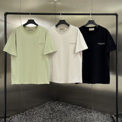 Fear of God Essentials 8th Flocking Logo T-Shirt (Green/Beige/Black)