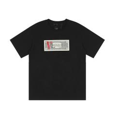 Vlone dollar theme tee black white