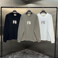 Fear of God FOG Long-Sleeve T-Shirt (White/Black/Gray)