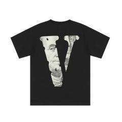 Vlone dollar theme tee black white