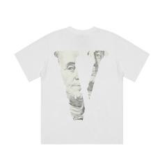 Vlone dollar theme tee black white