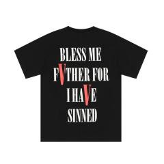 Vlone jesus in purgatory tee black white