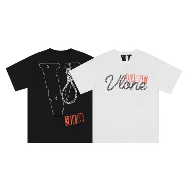 Rope printing tee black white