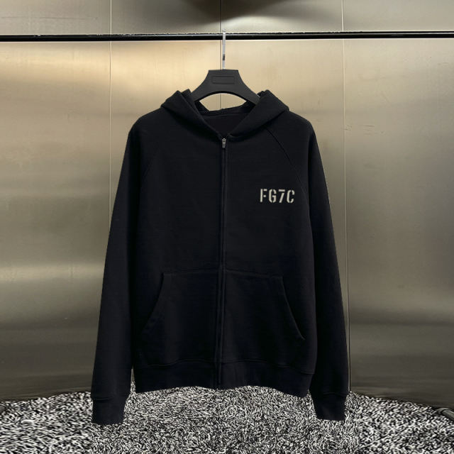Fear of God FOG Small FG7C Zipped Hoodie (Black/Gray/Beige/Olive)