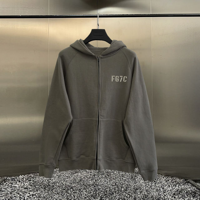 Fear of God FOG Small FG7C Zipped Hoodie (Black/Gray/Beige/Olive)