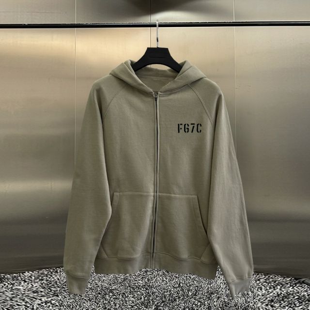 Fear of God FOG Small FG7C Zipped Hoodie (Black/Gray/Beige/Olive)