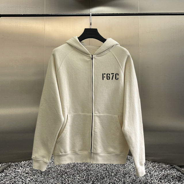 Fear of God FOG Small FG7C Zipped Hoodie (Black/Gray/Beige/Olive)
