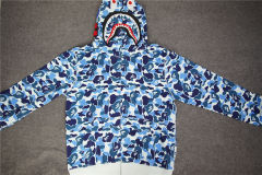 [Best Quality] 1:1 Bape ABC Camo Shark Hoodie Blue