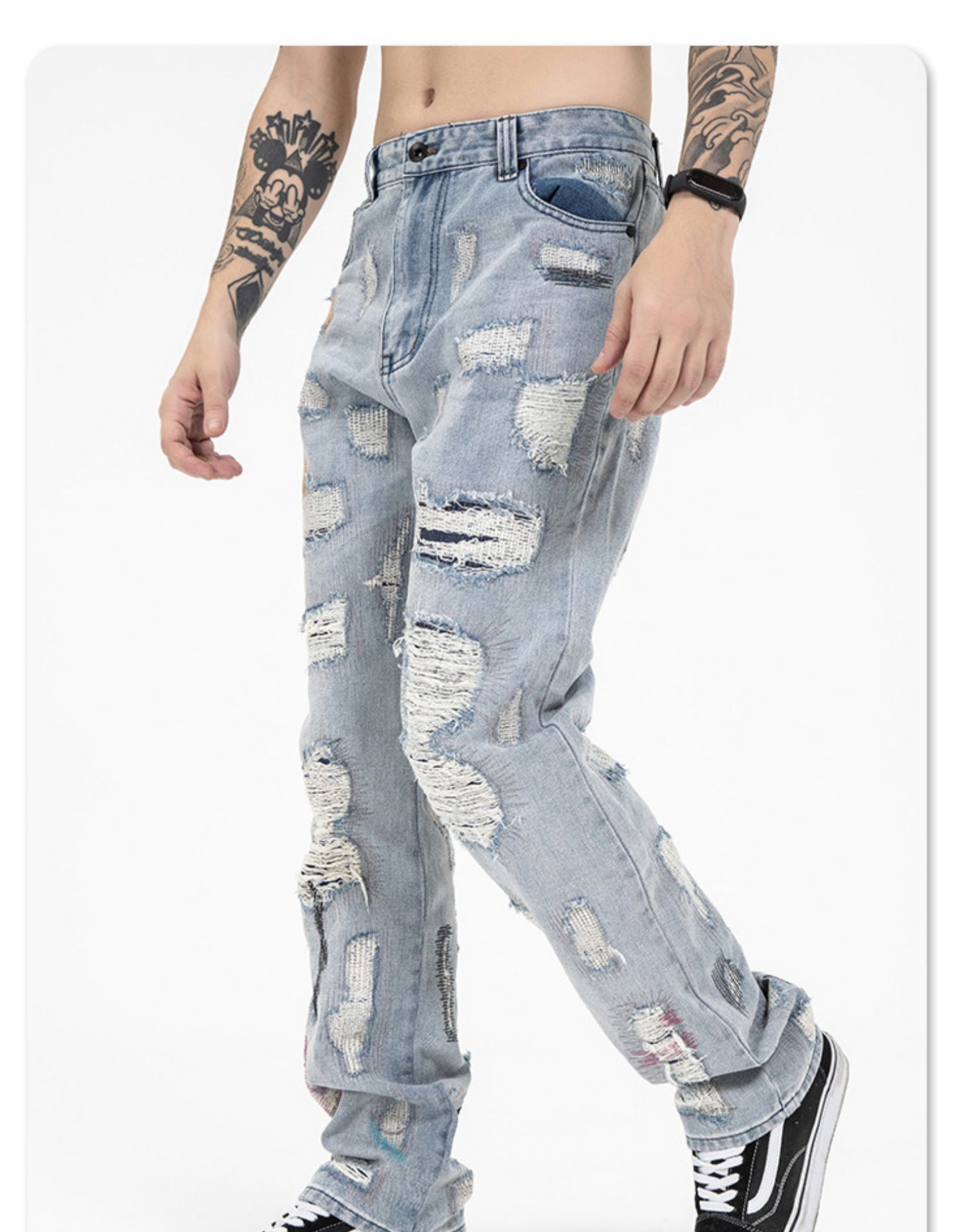 Vlone x Endless Denim Embroidery Jeans