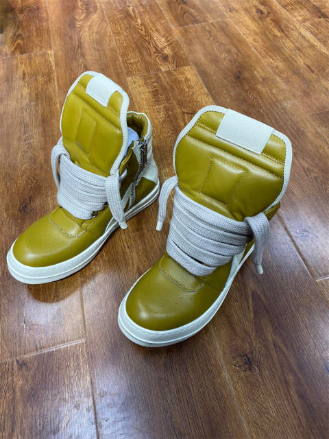 [Best Quality] R*ck Οwens Hi-Street Leather Shoes High Top