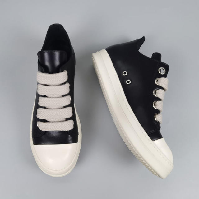 R*ck Owе*s 2022 Leather Shoes Low Black