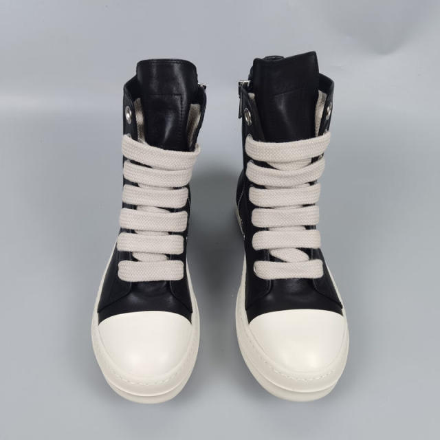 R*ck Οwens High Leather Boots High Top