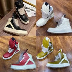 [Best Quality] Rick Owens 2022 Hi-Street Leather Shoes High Top