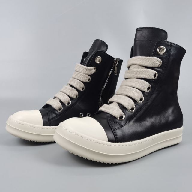 R*ck Οwens High Leather Boots High Top