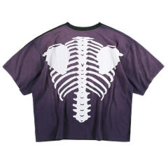 Kapital Reversible Skeleton Distressed T-Shirt