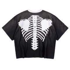 Kapital Reversible Skeleton Distressed T-Shirt