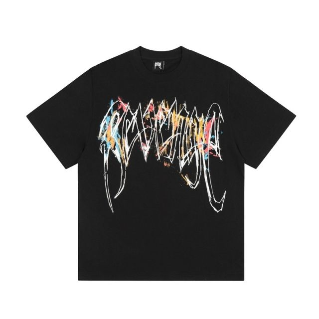 Revenge x Lil Durk color painting tee black white