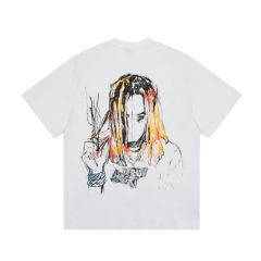 Revenge x Lil Durk color painting tee black white