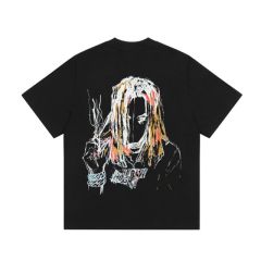 Revenge x Lil Durk color painting tee black white