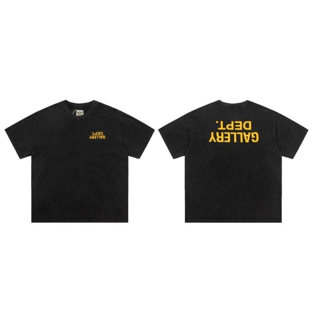 Gallery Dept Distressed Upside Down T-Shirt Black