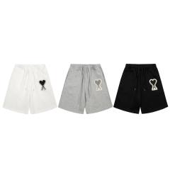 Ami 22ss Black Hearts Shorts