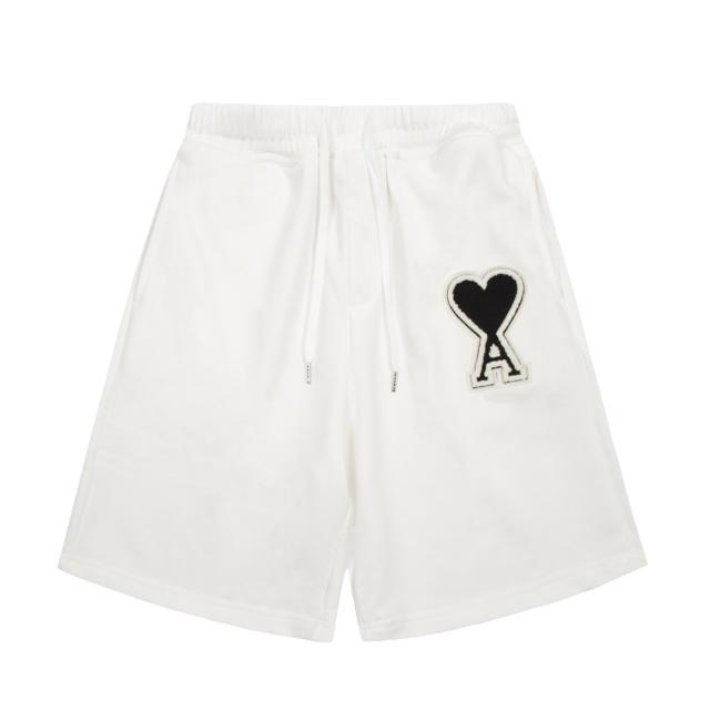 Ami 22ss Black Hearts Shorts
