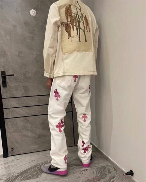 Chr0me Hearts CH Pink Cross Logo Pants