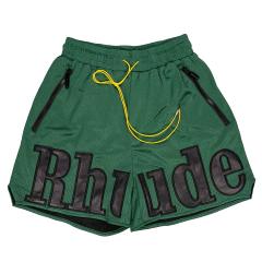 Rhude leather lettering patch mesh shorts 4 colors