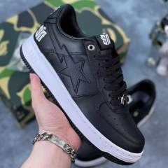 Bape Sta Black Leather Shoes