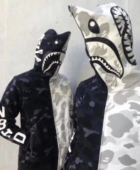 [Best Quality] 1:1 Bape x Neighborhood NBHD Shark Hoodie Glow In Dark