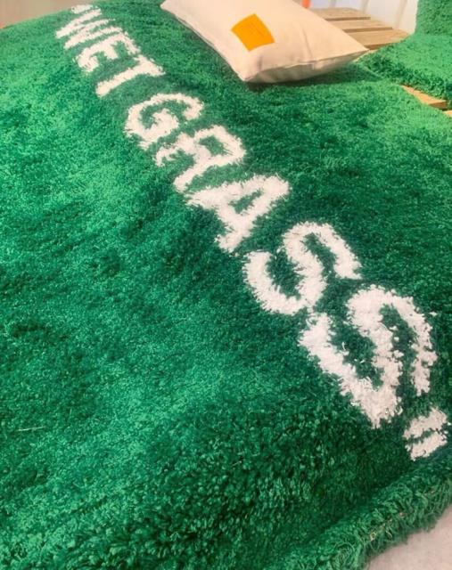 Off White x IKEA 'WET GRASS' Green Rug Carpet