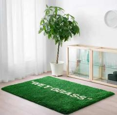 OW x IKEA 'WET GRASS' Green Rug Carpet