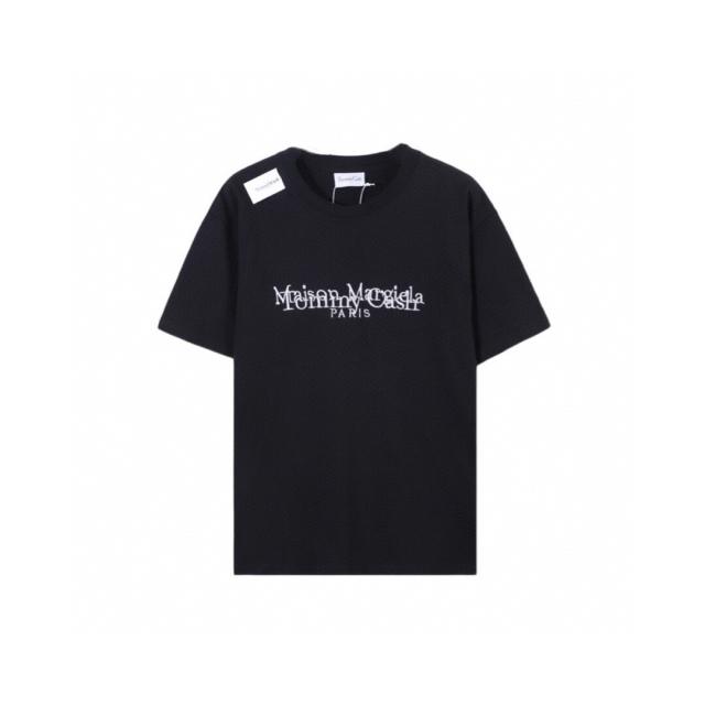 Masion Margiela Overlapping Embroidery Logo T-Shirt Black