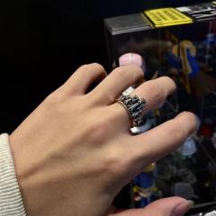 CH Overlapping Crosses Ring 925 Silver