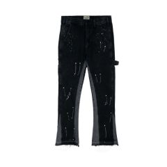 Gallery Dept splash ink bell-bottom jeans black