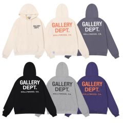 Gallery Dept basic letters hoodie (Beige/Grey/Black/Purple/Dark Grey)