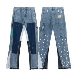 Gallery Dept stitching bell-bottom jeans blue