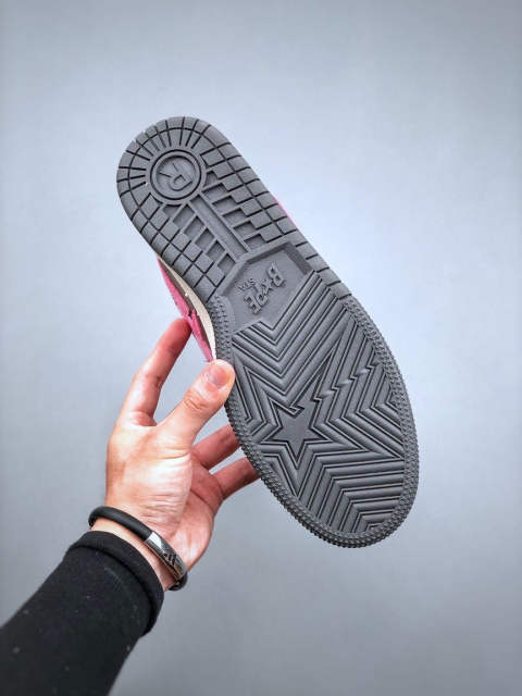 Bape Sk8 Sta Low White Brown Pink