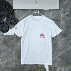 Chr0me Hearts Multi Colorful Crosses T-Shirts Black White