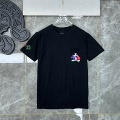 Chr0me Hearts Multi Colorful Crosses T-Shirts Black White