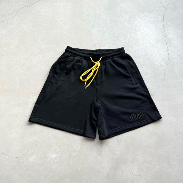 Rhude Classic Embroidery Logo Shorts Black