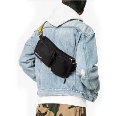 Off White Nylon Waist Shoulder Bag