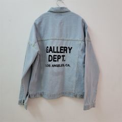 Gallery Dept embroidered alphabet jean jacket blue