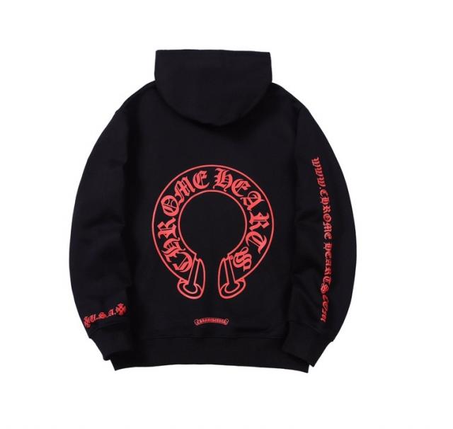 Chr0me Hearts Red C Horseshoe Logo Hoodie