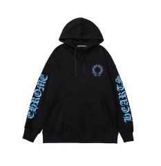Chr0me Hearts Blue Multi Crosses Logo Hoodie Black