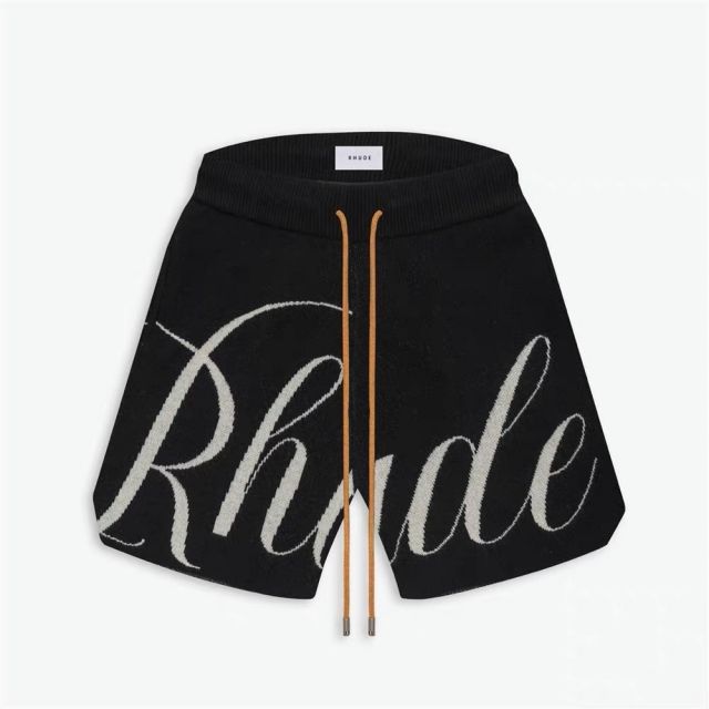 Rhude knitted shorts black