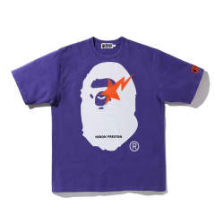 Bape Sta Big Logo T-Shirt 3 Colors Purple Gray White