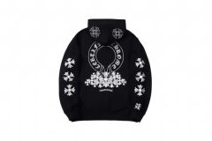 Chr0me Hearts Silver Cross Logo Miami Hoodie Black