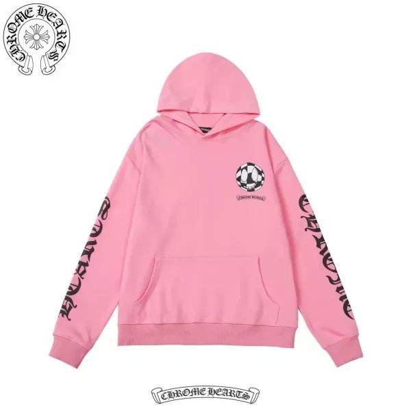 Chr0me Hearts VANITY AFFAIR Plaid cross pink hoodie