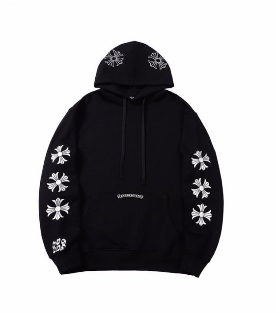 Chr0me Hearts Silver Cross Logo Miami Hoodie Black